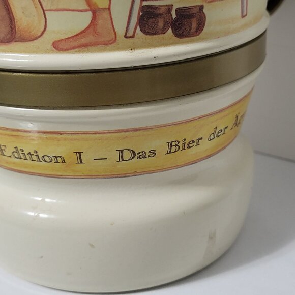 Vintage Braumeister-Krug Ceramic Beer Stein Jug Pitcher Plastic Handle Flip Top - Picture 11 of 16